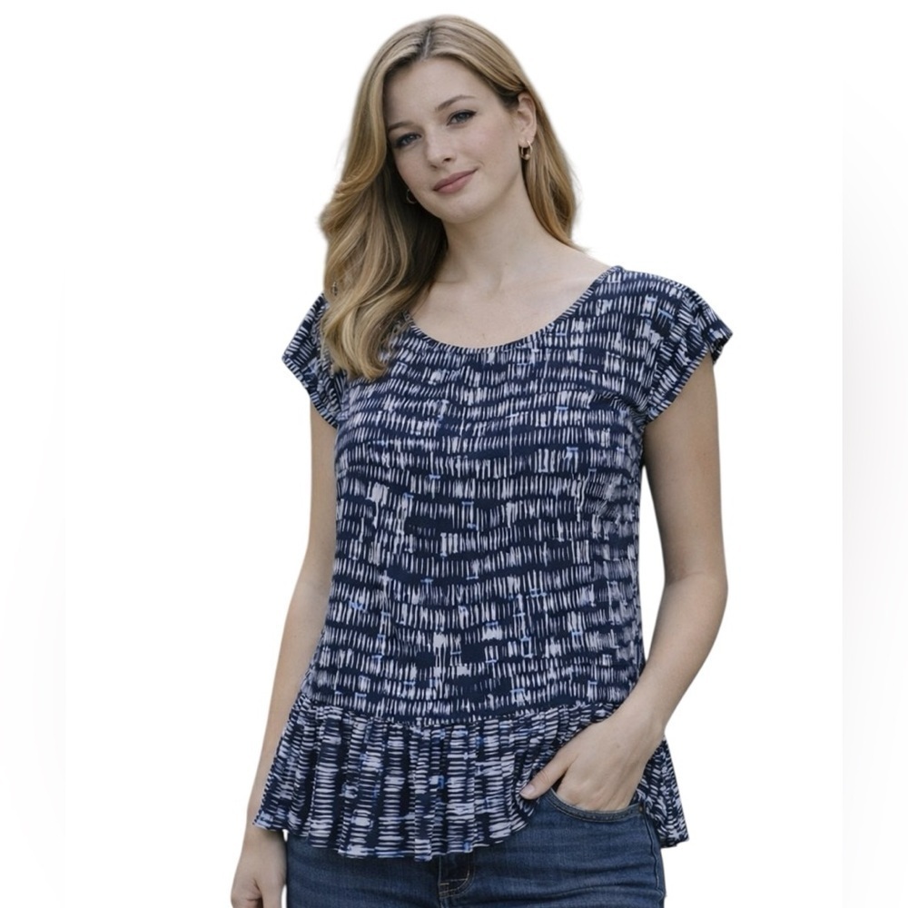 Banana Republic Blue Ruffled Blouse size S